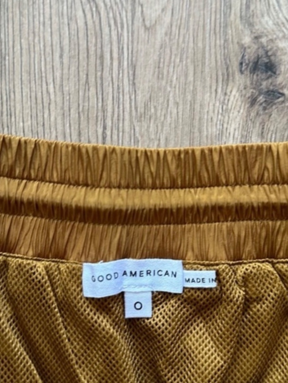 NWT Good American Wide Leg Track Pant Bronze Brown - Picture 4 of 5